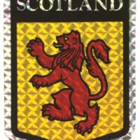Sticker- Scottish Shield Metallic Vinyl x 12