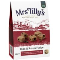 Mrs. Tilly's Rum & Raisin Fudge, Carton 5.29oz (150g) (Holiday Pre-Order ONLY)
