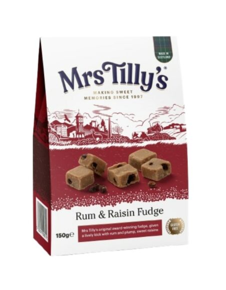 Mrs. Tilly's Rum & Raisin Fudge, Carton 5.29oz (150g) (Holiday Pre-Order ONLY)