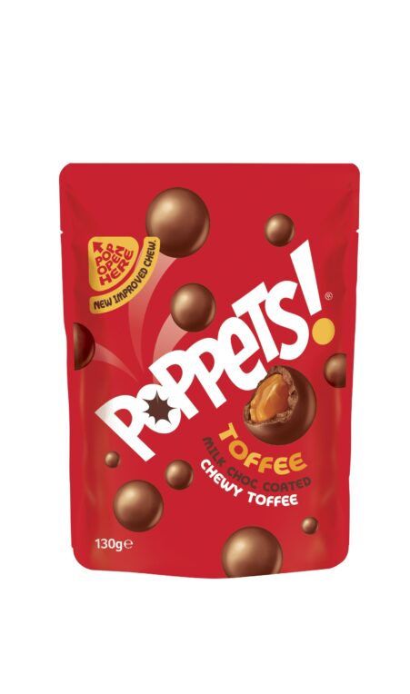 Poppets Milk Chocolate Chewy Toffee Pouch 4.6oz (130g)