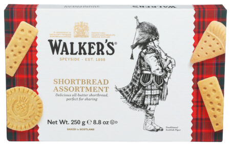 Walkers Shortbread Scottish Piper Assorted Shortbread, Carton 8.8oz (250g) (Holiday Pre-Order ONLY)
