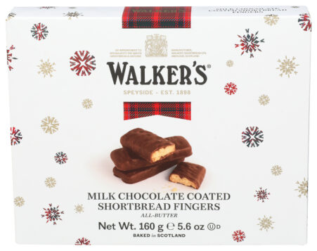 Walkers Shortbread Milk Chocolate Coated Shortbread Fingers, Carton 5.6oz (160g) (Holiday Pre-Order ONLY)