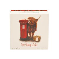 Gardiners Highland Cow Stamp Licks Carton, w/ Clotted Cream Fudge 6.0oz (170g) (Holiday Pre-Order ONLY)