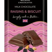 Walkers Chocolates Milk Chocolate Raisins & Biscuit Bar 3.53oz (100g)