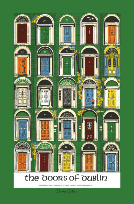 The Doors of Dublin Tea Towel (Holiday Pre-Order ONLY)