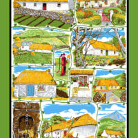 Irish Cottages Tea Towel (Holiday Pre-Order ONLY)