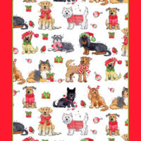 Christmas Dogs Tea Towel (Holiday Pre-Order ONLY)