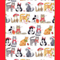 Christmas Cats Tea Towel (Holiday Pre-Order ONLY)