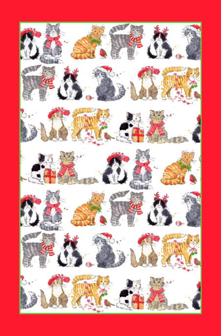 Christmas Cats Tea Towel (Holiday Pre-Order ONLY)