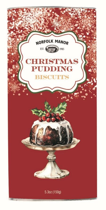 Norfolk Manor Christmas Pudding Biscuits, Carton 5.3oz (150g) (Holiday Pre-Order ONLY)
