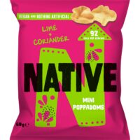 Native Snacks Mini Poppadoms Lime & Coriander, 2.11oz (60g)